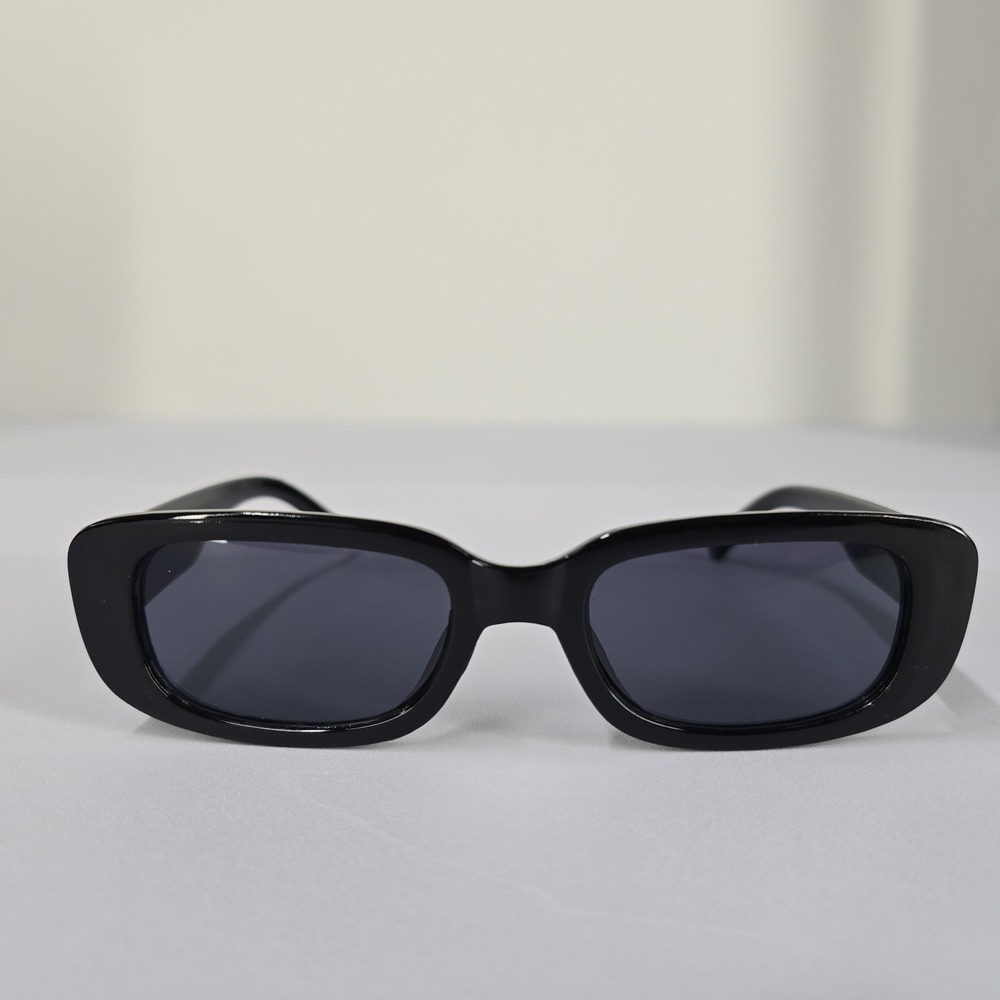 NEW Black Rectangular Sunglasses Vintage Style Fashion Shades